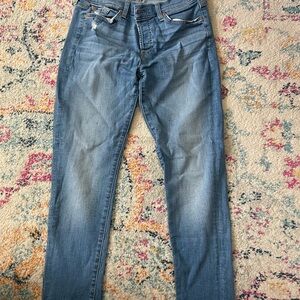 7 For All Mankind Light Blue Josefina Skinny Boyfriend Jeans